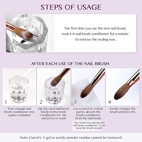 pincéis manicure, Nail Art Brushes para Pó Acrílico Pincel Cristal Roxo Acrílico | Ferramentas manic
