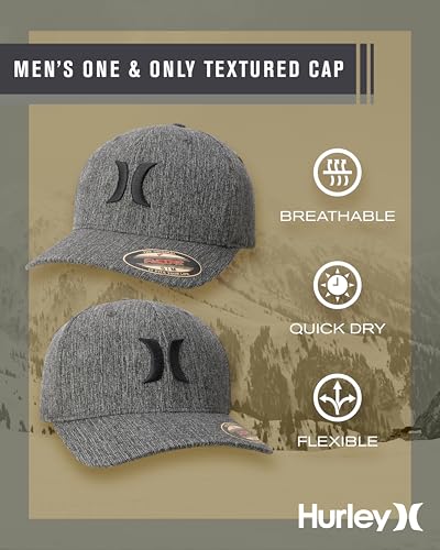 Image of Hurley Men's Caps - One & Only Flexfit Baseball Cap - Fitted Hats for Men (S-XL)