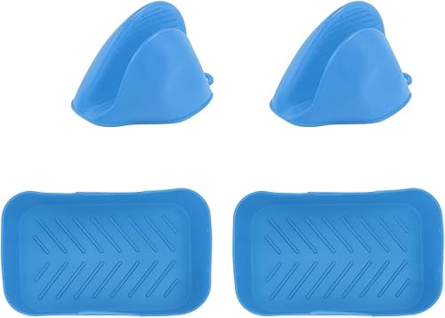 Miniatura 8 de Juego de 2 ollas de silicona para freidora y clip de mano, olla de silicona rectangular resistente al calor, forros de silicona para freidora de