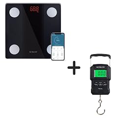 NUTRI FIT Smart Body Fat Bluetooth Scale Slim Portable Digital Hanging Luggage Scale for Fish Weight- 2 Pack