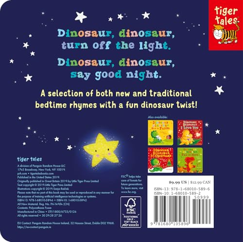Image of Dinosaur, Dinosaur, Say Good Night: and other bedtime rhymes (Dinosaur, Dinosaur Stories)
