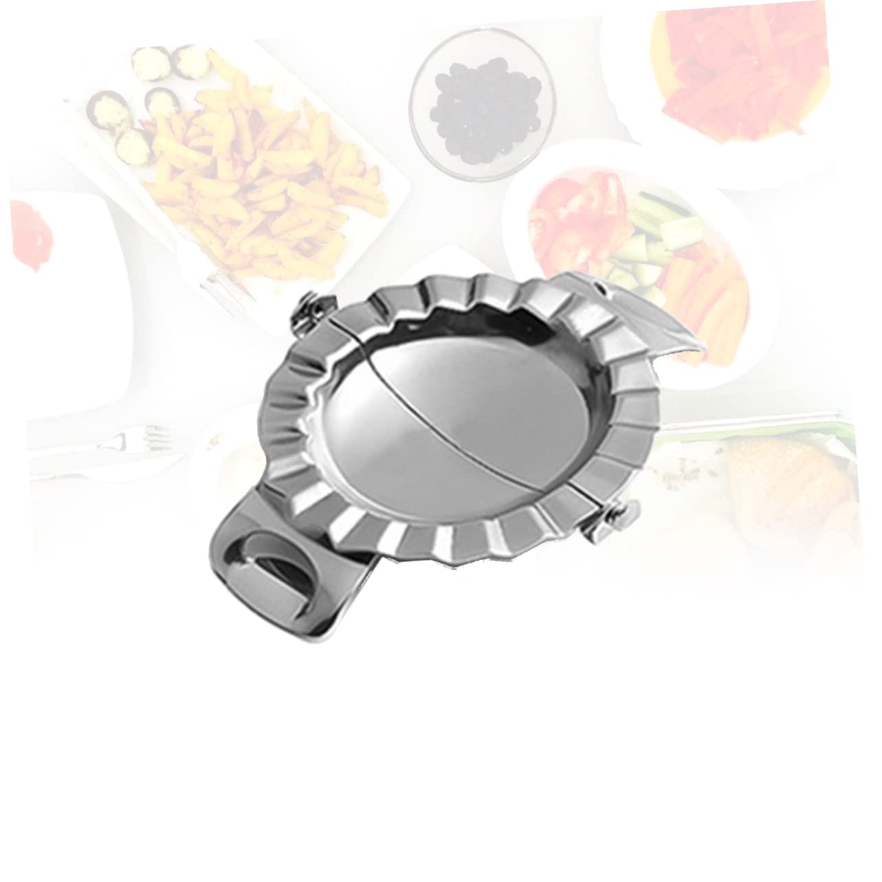 Mobestech Ravioli Mold Presser Fluted Steel Dumpling Handmade Dumpling Maker Model Dumpling Dough Dumpling Maker Press Dumpling Press Ravioli Stamp Maker Cutter Making Household Wrap Silver