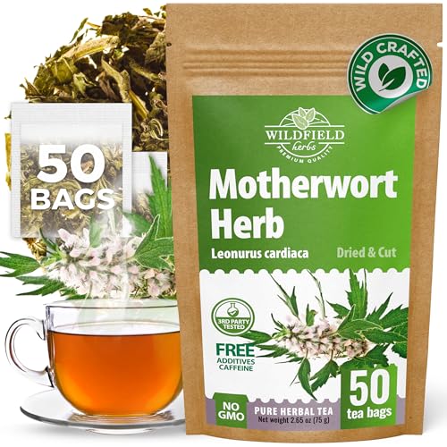 Image of 50 Bags Motherwort Tea Dried Motherwort Herb (Leonuri Herba) - 50 Tea Bags 1.5g Leonurus