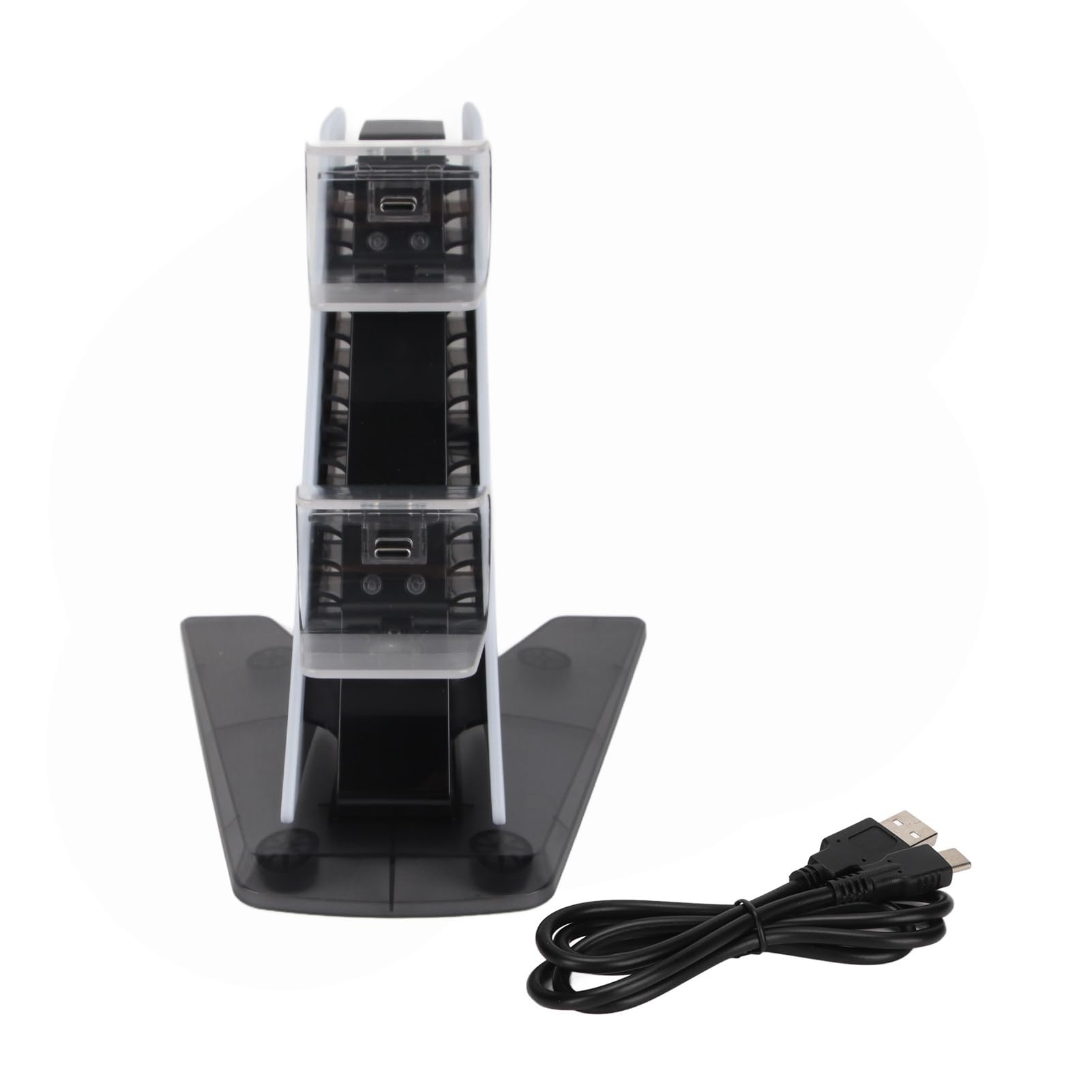 Acouto Per la Stazione di Ricarica del Controller Stazione di Ricarica del Controller Wireless con Doppie Porte con Luce Ambientale Bianca dei Velocizza il [circuito [doppia Alla Stessa Per (WHITE)