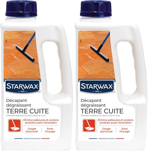 Décapant Tomettes et Terres Cuites STARWAX sans rinçage pour remettre un sol à nu avant rénovation