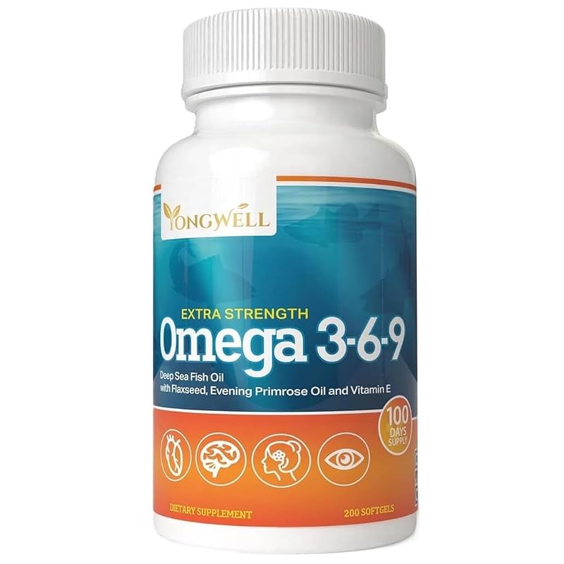 VitaVita Suplemento de Ômega 3-6-9 com Óleo de Peixe, Linhaça e Prímula, 2000 mg por porção, 200 cápsulas