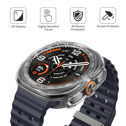 Image of Misxi 2-Pack Case with Screen Protector for 47mm Galaxy Watch Ultra 2