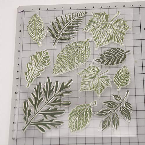 Arriettycraft Different Type Leaves Clear Stamps For Card Making And Journaling, Maple Palm Leaves Transparent Silicone Stamps For Scrapbooking Album Journals Paper Crafts Decoration-A1479 #TOP1
