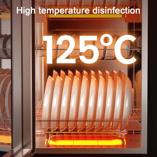 Esterilizador Comercial del disnús del 198L, secador de Calor Alto de 125°C para restaurantes, desinfectante de Doble Puerta con Tubos de Cuarzo, 40x30.5x118cm, Negro