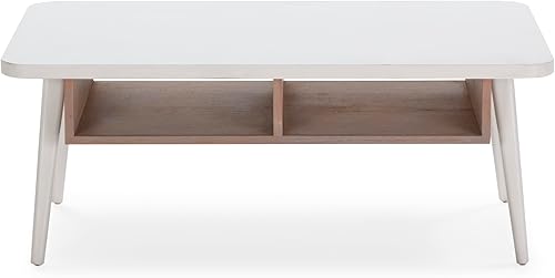 Miniatura 2 de Mesa de Centro 106X60X43 Madera Blanco CON Patina GRIS