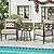 NATURAL EXPRESSIONS Outdoor Patio Furniture Conversation Sets 3 Pieces Patio Lawn Chair Set Porch Chairs with Metal Table for Balcony Yard Garden Lawn Poolside