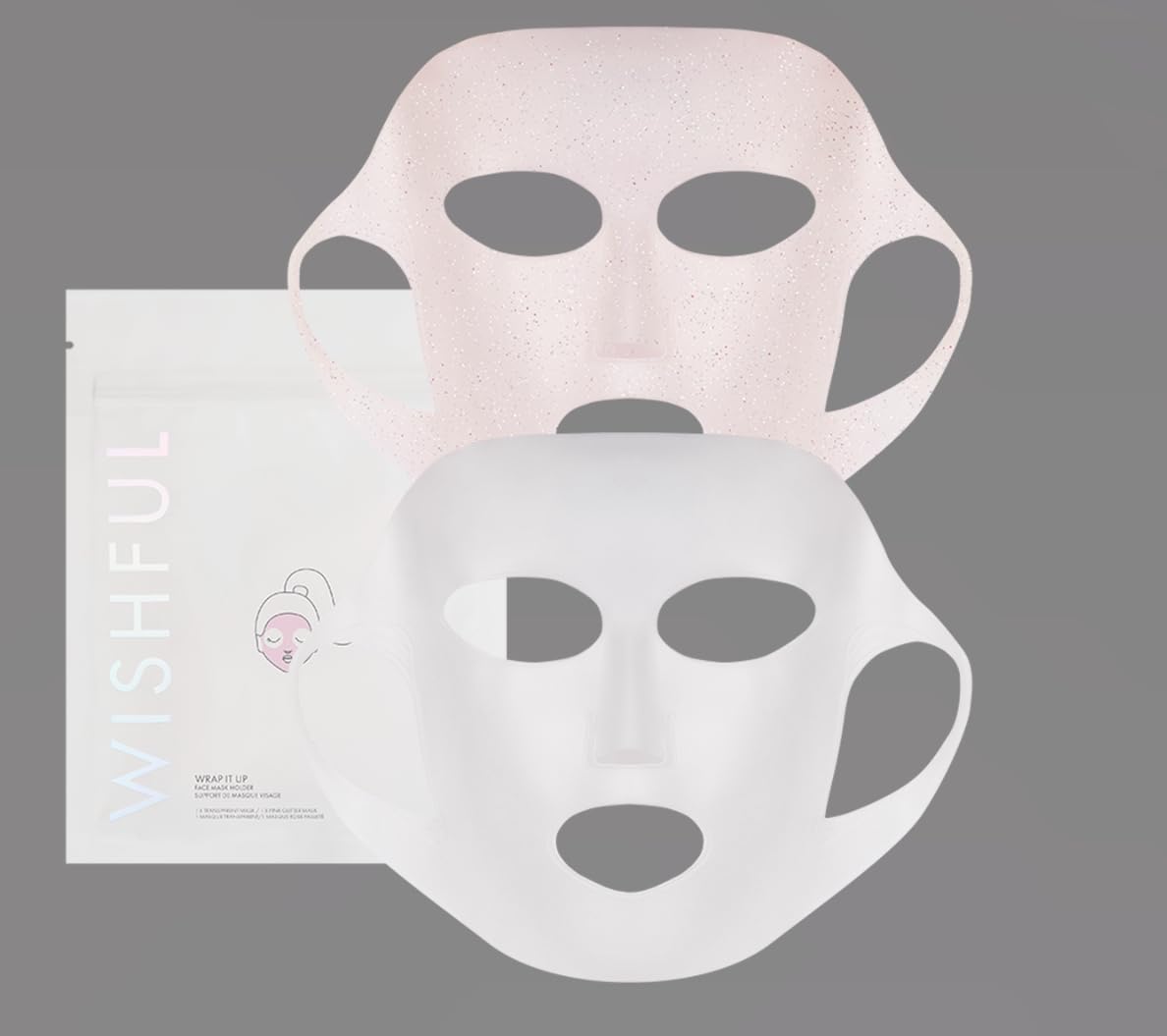 Wishful Face Mask Holder, Reusable Silicone Mask Holder, White - Image 3