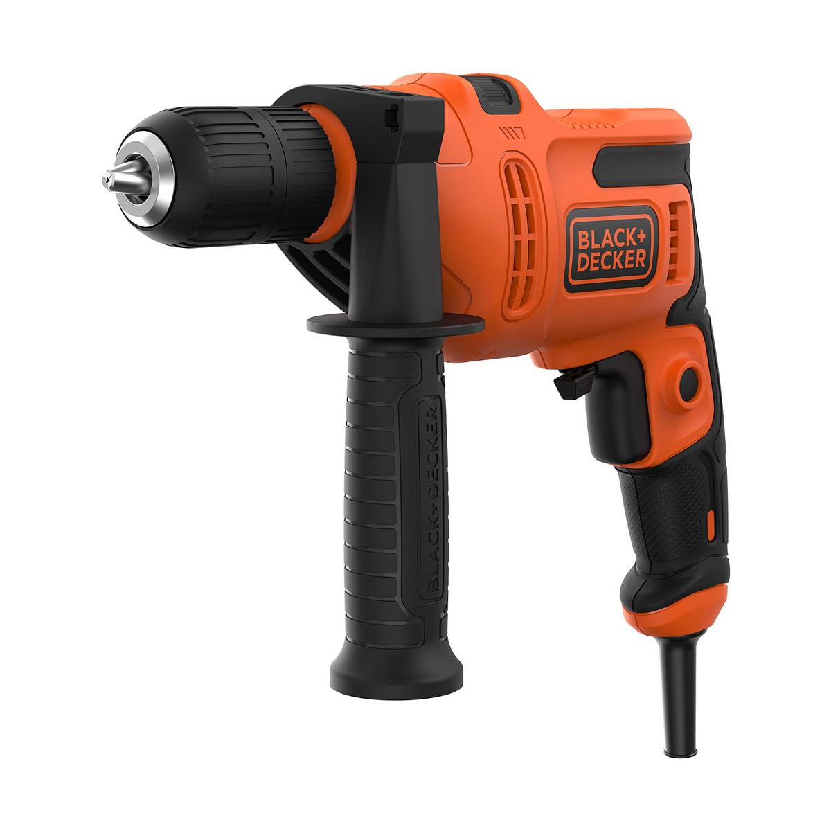 BLACK+DECKER Marteau perforateur électrique 500W, puissant 0-32,300 BPM pour la maçonnerie et le béton, design compact avec poignée latérale, BEH200-QS