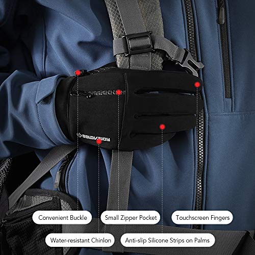 Lixada Luvas de esqui, luvas de inverno impermeáveis com tela sensível ao toque, luvas de neve à pro