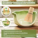 8 Zestaw do Matchy – Miseczka Matchy, Trzepaczka do Chasenu, Podstawka do Chasenu, łYżEczka do Herbaty, śCiereczka Kuchenna I Podstawka