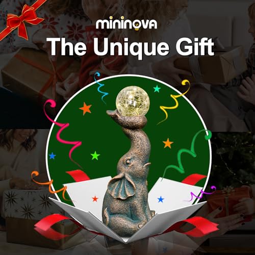 Mininova MOS001A Solar Elephant Garden Decor Statues & Sculptures For Outside, Outdoor Figurine Lights thumb #5