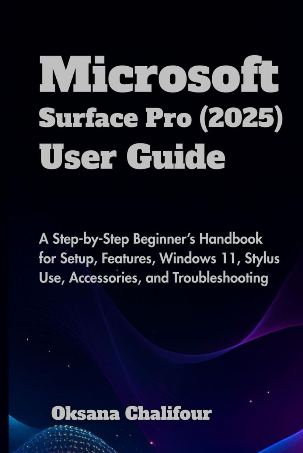 Front cover of the Microsoft Surface Pro (2025) User Guide, showing the title and author.