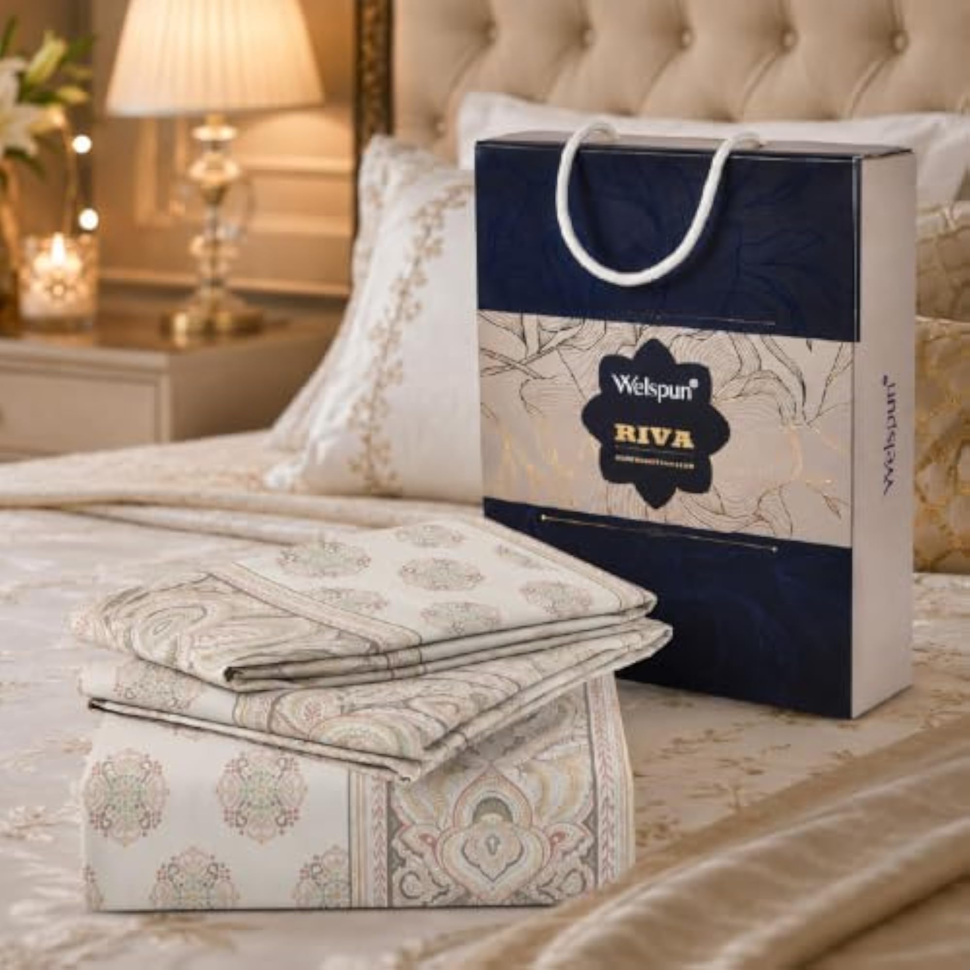 Riva Polycotton Double Bedsheet with 2 Pillow Covers