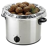 PanSaver 100 Count EZ Clean Slow Cooker Liners and Cooking Bags Perfect For Cholent, Stews, Fish and Soups 3 to 6 Quart or 9x13 inch Oven Trays