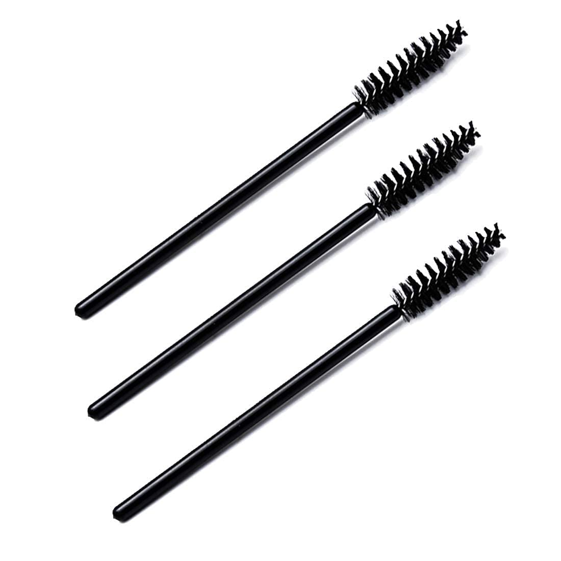 Mascara Eyelash Wands Brush for Eyelash Extension Eyebrow and Makeup Color/Makeup Brush Eyebrow Eyelash Wand for Extension Makeup Brush Tool, Black (Pack Of 3)