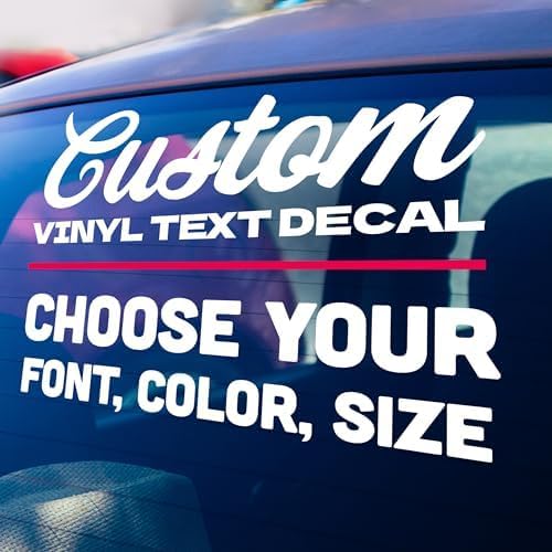 Personalized Custom Vinyl Lettering (Any Color, Any Size) for Business, Cars, Trucks, Boats, Marine, MC, DOT, Doors, Windows, Glass, Signs, Windshields, Letters, Numbers, Social Media, Decal Stickers