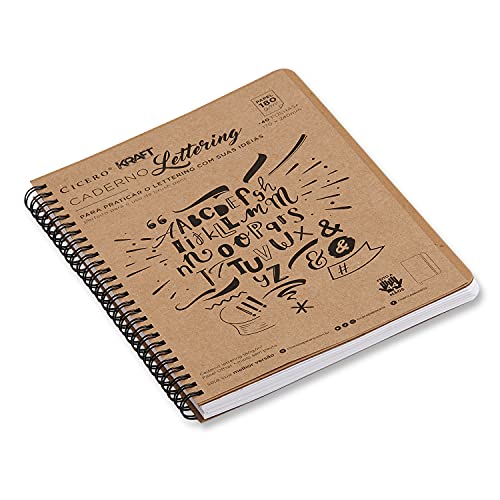 Cicero Caderno Kraft Lettering 180g 17x24 Kraft, 8644