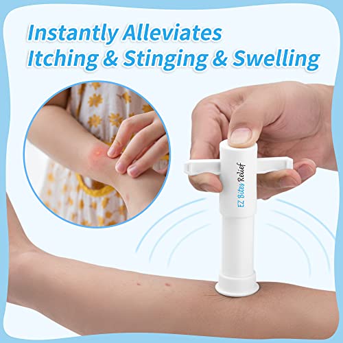 Memine Ez Bites Relief Suction Tool - 2 Pack Bee Sting And Bite Itch Relief Sucker, Venom Extractor For Saliva/Venom Removal, Temporary Relief From Itch And Swelling, Kid-Friendly White #TOP2