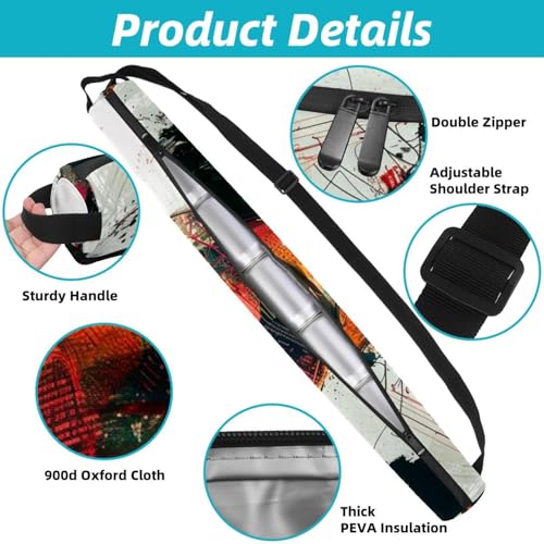 Bolsa aislada abstracta para bebidas frías con tecnología de retención térmica prolongada 3