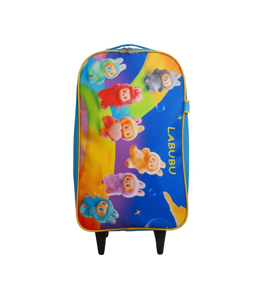 Image of Large Storage Polyester Rolling Trolley Bag for Kids & Teenager | Waterproof Travel Suitcase with 360 Rotating Wheels | Lightweight Spinner Outdoor Trips (Laboo Dolls)
