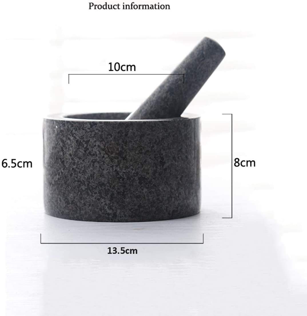 Ensemble de Granit de mortier et de pilonage pour épices Pestos Assaisonnements Pâtes Guacamole Herb Bol Facile à Nettoyer et Facile à Utiliser