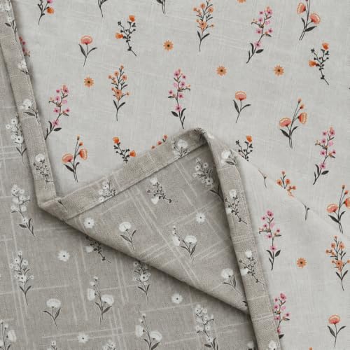 Image of Florida Reversible Cotton Dohar - Single Size (220x160 cm, 90 GSM, Orange Floral Pattern), Soft & Lightweight Blanket for All Seasons, Breathable & Skin‑Friendly Fabric