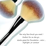 Foundation Brush,Daubigny Large Powder Brush Flat Arched Premium Durable Kabuki Makeup Brush Perfect For Blending Liquid,Cream and Flawless Powder,Buffing, Blending,Concealer … - Image 2