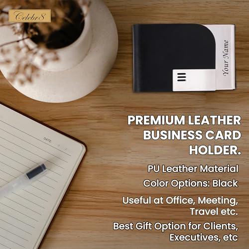 Image of Celebr8 Personalized Card Holder for Men | Credit, Debit, ATM & Visiting Card Holder | Corporate Gift for Office | Birthday Gift for Boyfriend | Wedding Gift for Husband | Gift for Friends