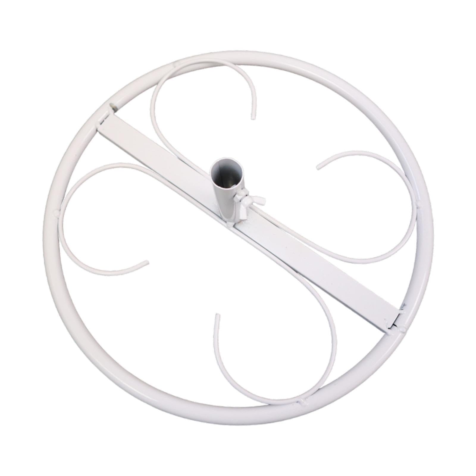 HGZLQKD Flower Pole Display Stand Giant Paper Flower Stand Base Round Chassis Iron Base for Large Floor Standing Flowers for Crafts, White