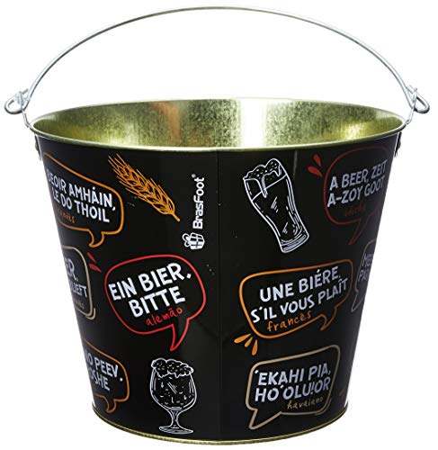 BALDE METAL DECORADO TEMAS - CERVEJA IDIOMAS