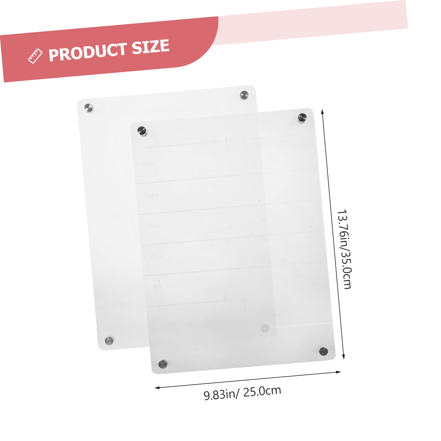 NUOBESTY Tablica Magnetyczna Na Lodówkę 35 Cm X 25 Cm Akrylowa Praktyczna Suchościeralna Do Codziennej Organizacji
