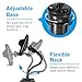 Macally Car Cup Holder Phone Mount with 2 USB Charging Ports & 2 Cigarette Lighter Sockets - Adjustable Cup Phone Holder for Car with 8” Long Neck and 360° Rotatable Base - Fits Phones Up to 4.1” Wide