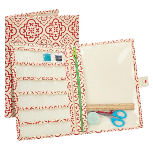 Cartera de costura portátil y soporte de aguja e hilo para suministros de adultos