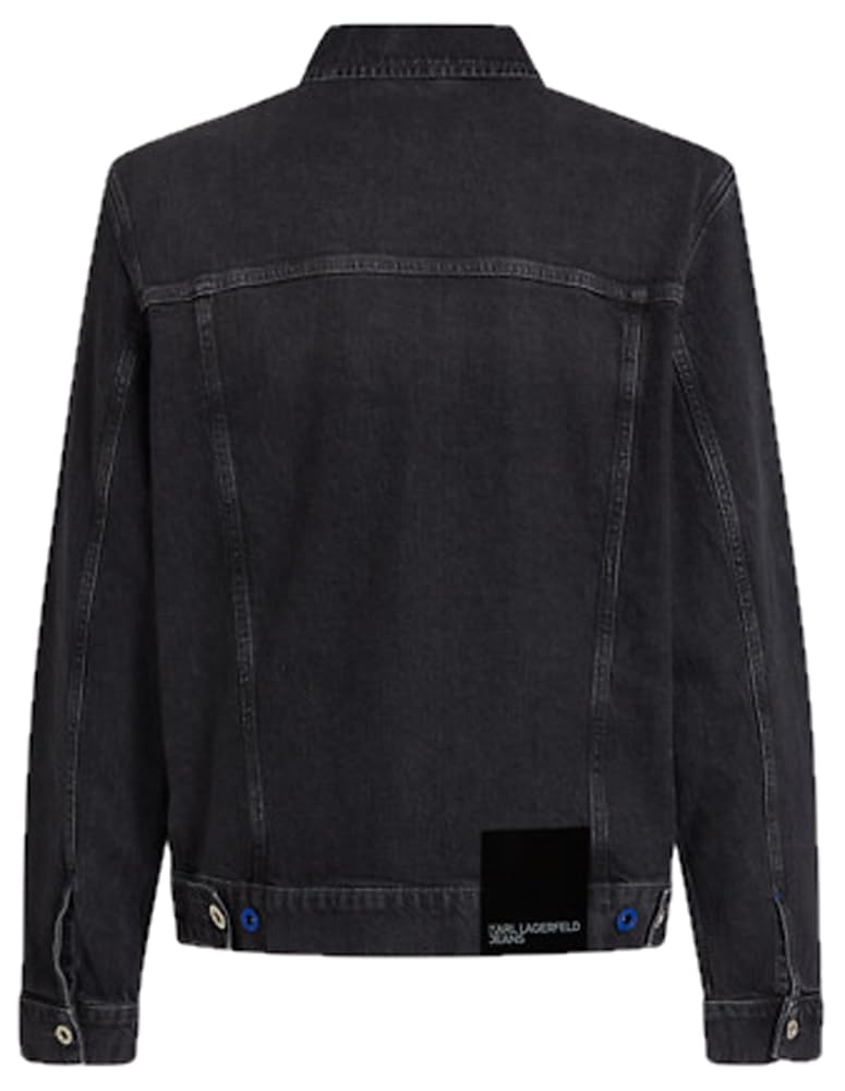 Karl Lagerfeld Jeans, Męskie, Regularna Kurtka Dżinsowa, Regular Fit, Szary, L
