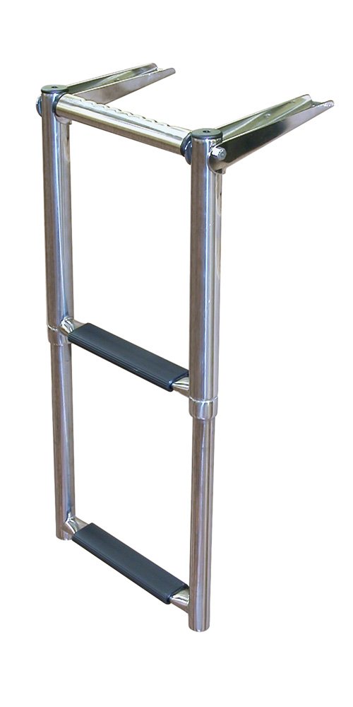 JIF Marine EQB2 Over Platform Telescoping Boat Ladder, 2-Step