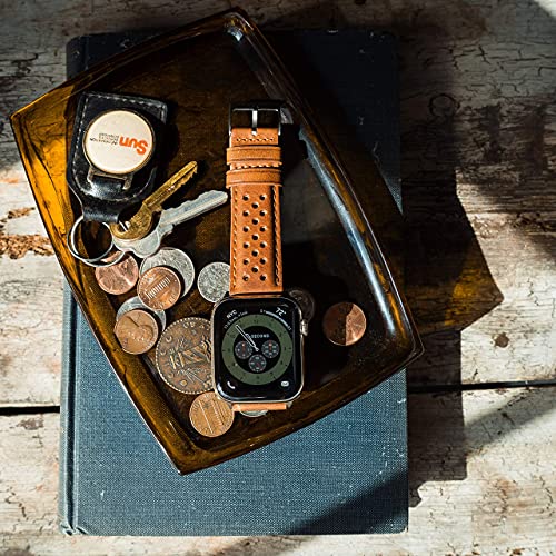 Image of BARTON WATCH BANDS - Horween Leather Watch Bands Compatible with Apple Watch Models - 1, 2, 3, 4, 5, 6, 7, 8, 9, 10, SE, Ultra & Ultra 2