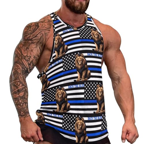 Back The Blue Mens Sleeveless Tank