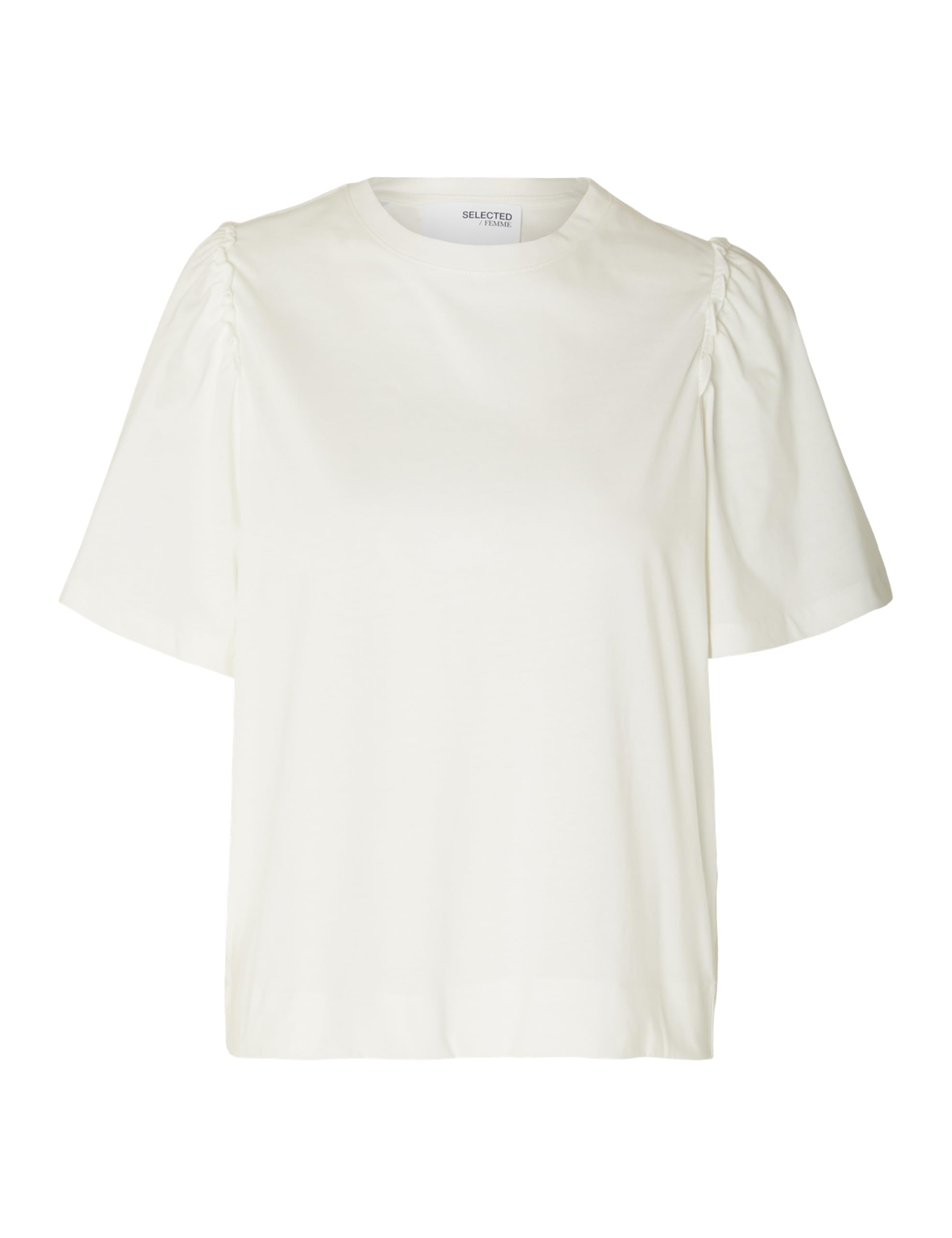 SELECTED FEMME Female T-Shirt Gerüschtes Baumwoll