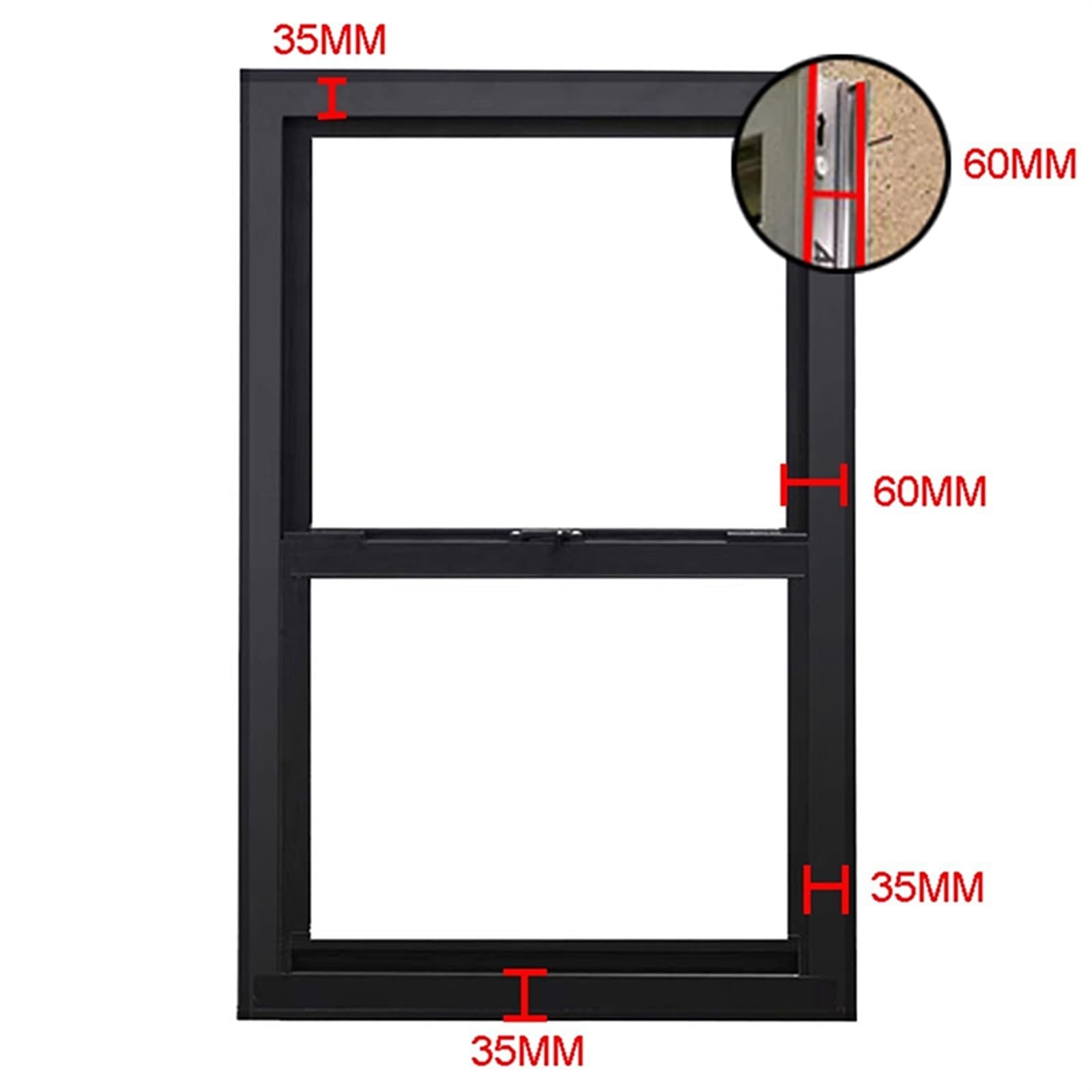 Finestra Ventilazione, Finestre per Capannoni Isolate con Ventilazione Inclinata Inferiore, Finestre Scorrevoli in Vetro Temperato Incasso per Fienili, Garage(100x120cm)