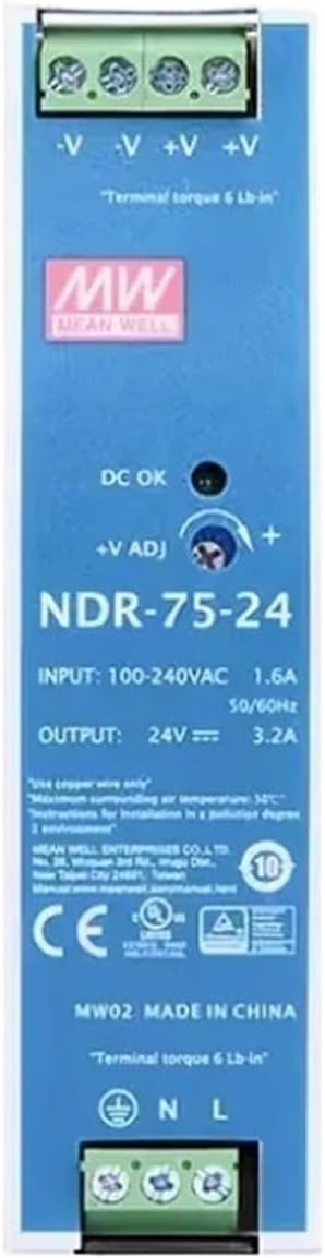 EDR-75-48 76.8W Single Output Industrial DIN Rail EDR-75 48V 1.6A