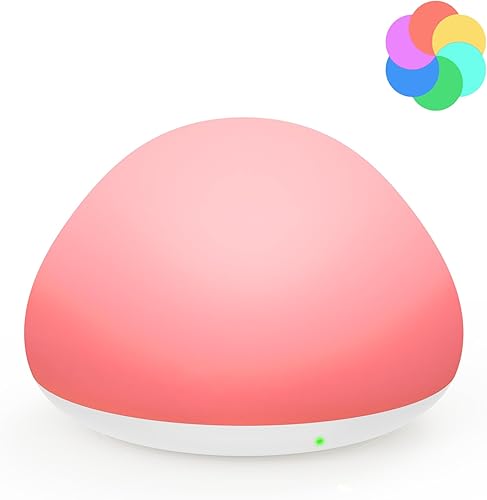 JolyWell Luz nocturna para bebé, luz nocturna RGB regulable para niños, USB-C recargable, lámpara táctil para guardería y dormitorio