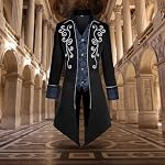 Veste Medieval Steampunk Manteau victorien Renaissance Renaissance Tailcoat costume d'Halloween pour homme