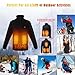 TOUVE Beheizte Jacke, Polarfleece-Heizjacke Beheizbare Weste Heated Jack für Damen Herren, Prämie Beheizbare Jacke, 3 Einstellbar Temperatur Elektrischer Beheizte Weste(Enthält keine Powerbank)