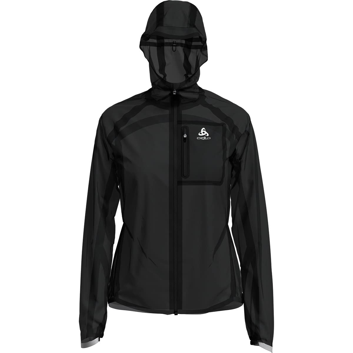 ODLO Women's ZEROWEIGHT DUAL DRY Waterproof Running Jacket, black, S
