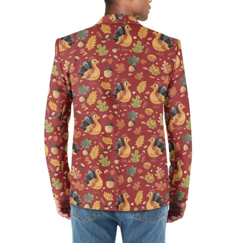 Men Sports Suit Jacket One Button Business Casual Blazer Wedding Coats with 2 Side Pockets2